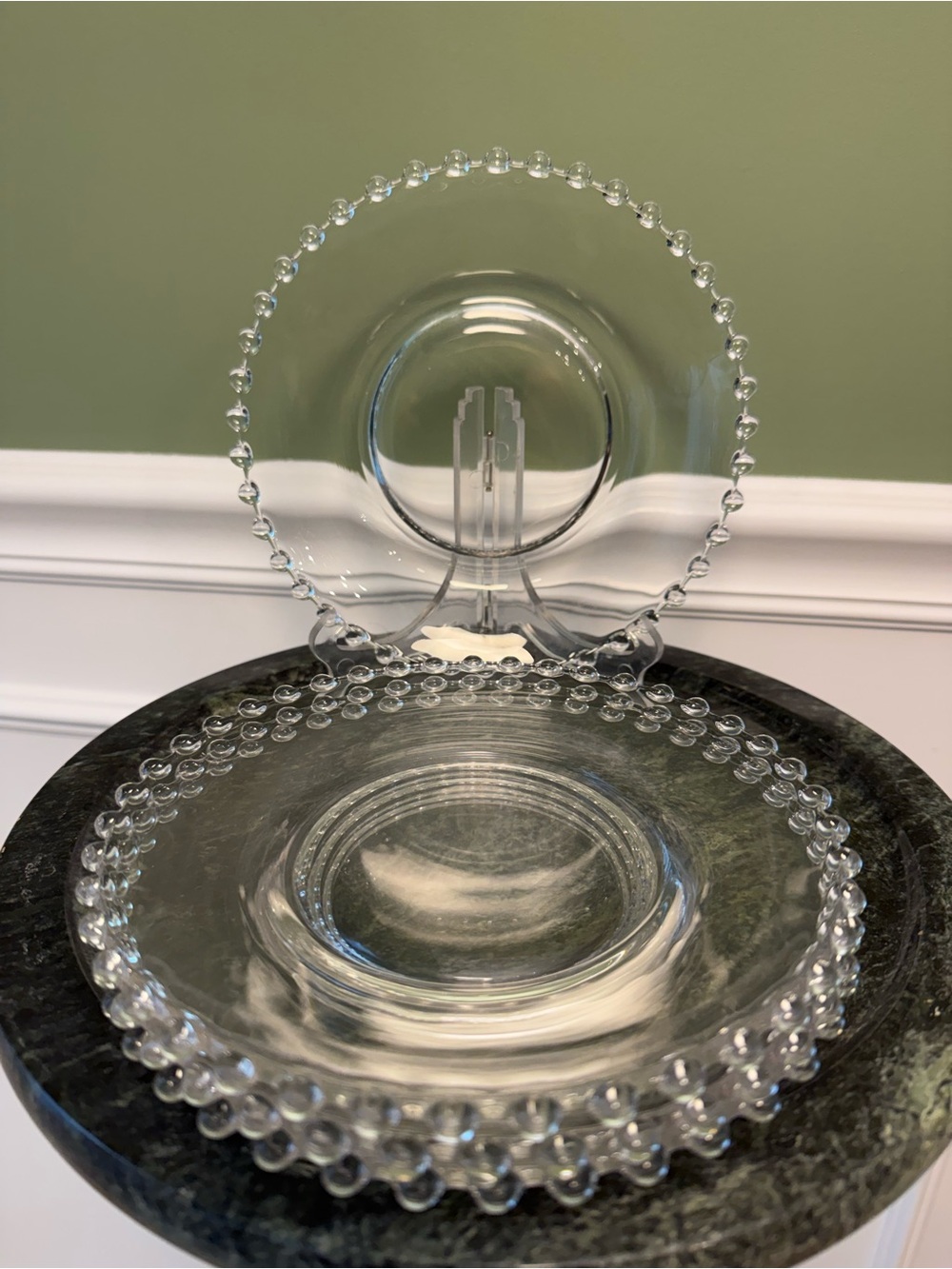 Imperial Glass Set of 4 -6.5” Candlewick plates